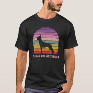 Retro Belgium Malinois Mama Graphic Belgium Malino T-Shirt