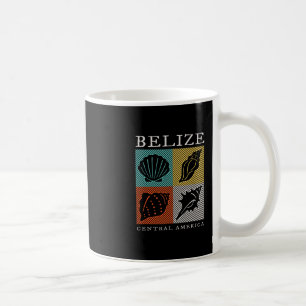 Retro-Belize-Souvenir-Vintage-Meeresmuschel-Männer Kaffeetasse