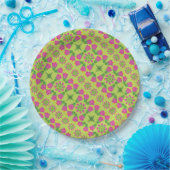 Retro Bell Blume Mandalas Grünbuch 9" Teller (Party)