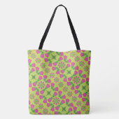 Retro Bell Blume Mandalas Grüne Tasche (2 Größen) (Rückseite)