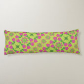 Retro Bell Blume Mandalas Grünes Kissen (Rückseite)