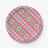 Retro-Bell-Blume-Mandalas Rosa 7" Teller (Vorderseite)