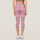 Retro-Bell-Blume-Mandalas Rosa Capris (Rückseite)