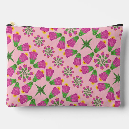 Retro-Bell-Blume-Mandalas Rosa Großer Beutel (Vorderseite)