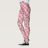 Retro-Bell-Blume-Mandalas Rosa Leggings (Links)