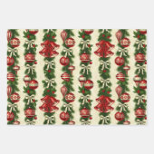 Retro Bells & Baubles Geschenkpapier Set (Vorderseite)