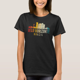 Retro Belo Horizonte Skyline Vintag Brasilien Souv T-Shirt
