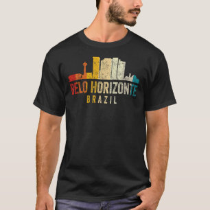 Retro Belo Horizonte Skyline Vintag Brasilien Souv T-Shirt