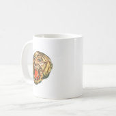 Retro bengalischer Tiger Kaffeetasse (Vorderseite Links)