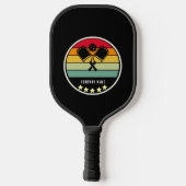 Retro-benutzerdefiniertes Schwarz Pickleball Schläger (Rückseite)