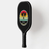 Retro-benutzerdefiniertes Schwarz Pickleball Schläger (Links)