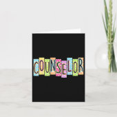 Retro-Berater zurück zur Schule farbenfrohe Grafik Karte (Vorderseite)