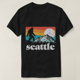 Retro-Berg-Design von Seattle Bigfoot T-Shirt