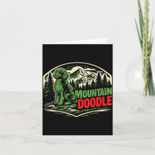 Retro-Berg-Doodle-Hundefreunde Vintage-Outdoor Karte
