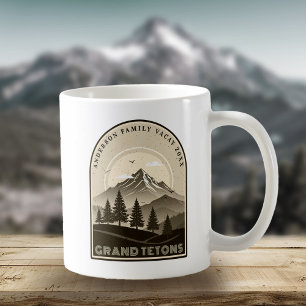 Retro-Berg-Familienurlaub Braun ID1136 Kaffeetasse