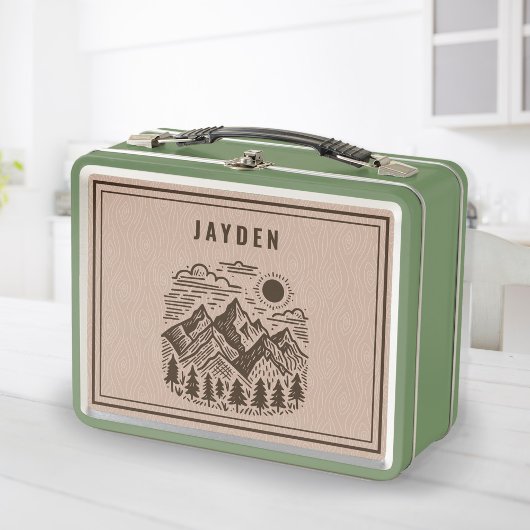 Retro-Berg individuell  Metall Brotdose