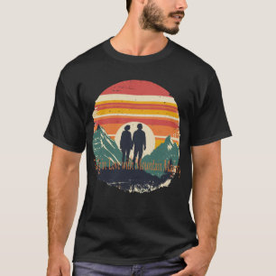 Retro-Berg-Majestät-Sonnenuntergang-Wander-T-Shirt T-Shirt