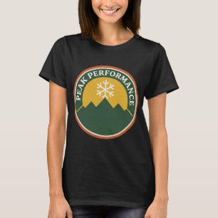 Retro-Berg-Schneeflocken-Abzeichen von Peak Perfor T-Shirt