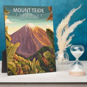 Retro-Berg Teide Teneriffa Kanarische Inseln Fotoplatte