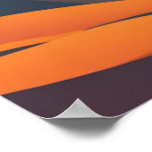 Retro-Berge Landschaft Sonnenuntergang Illustratio Poster (Ecke)