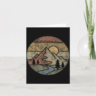 Retro-Berge Natur Landschaft Vintage-Wanderung Karte