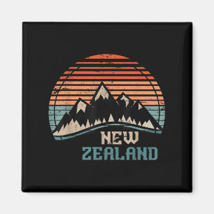 Retro-Berge Neuseeland Magnet