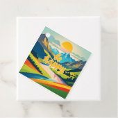 Retro-Berglandschaft Geschenkanhänger (Beispiel)