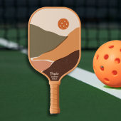 Retro Berglandschaft Pickleball Sun Custom Tex Pickleball Schläger