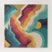 Retro-Berglandschaft-Puzzle | VinPuzzle Puzzle (Horizontal)