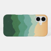 Retro-Bergschichten iPhone 16 Hülle (Rückseite (Horizontal))