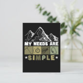 Retro Bergsee-Zauber Postkarte (Stehend Vorderseite)