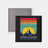 Retro-Bergsilhouette Appalachian Trail Magnet (Vorderseite/Rückseite)