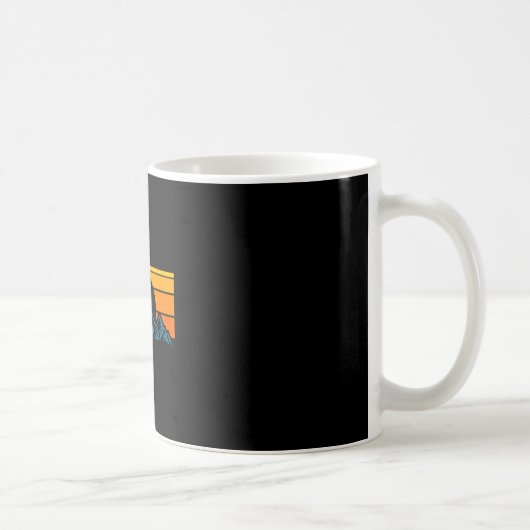 Retro-Bergsilhouette Kaffeetasse (Rechts)