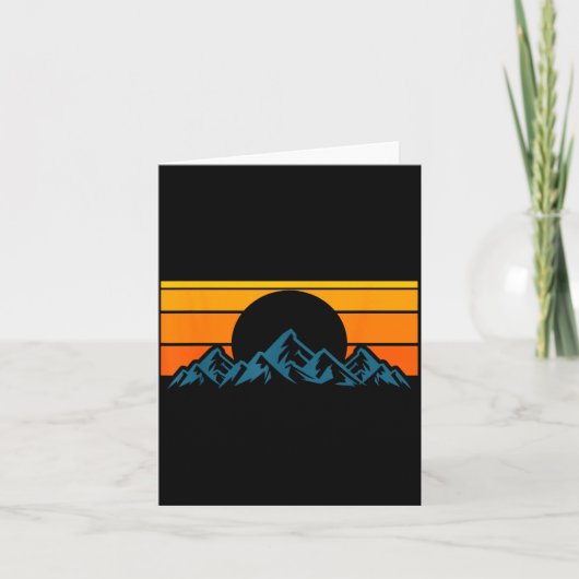 Retro-Bergsilhouette Karte (Vorderseite)