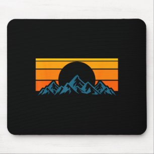 Retro-Bergsilhouette Mousepad
