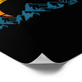 Retro-Bergsilhouette Poster (Ecke)