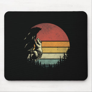 Retro-Bergsteiger Vintage Lustige Capyra-Fels C Mousepad