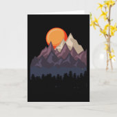 RETRO BERGWALD WALD Fantastische Bergwelten Wander Karte (Gelbe Blume)