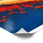 Retro-Bergwelt - Illustration Bicyclist Poster (Ecke)