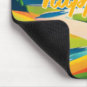 Retro-Bergwelt Mousepad (Ecke)