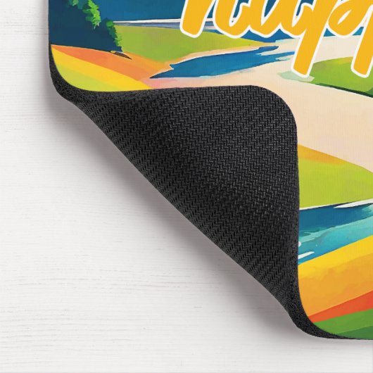 Retro-Bergwelt Mousepad (Ecke)