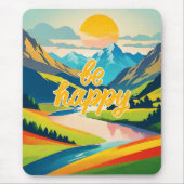 Retro-Bergwelt Mousepad (Vorne)