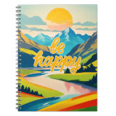 Retro-Bergwelt Notizblock (Vorderseite)