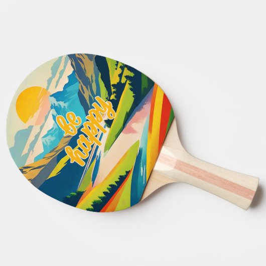 Retro-Bergwelt Tischtennis Schläger (Seitenansicht)