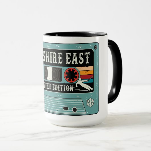 Retro Berkshire East Ski Tasse (VorderseiteRechts)