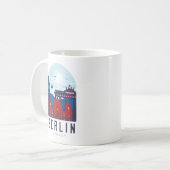 Retro Berlin Skyline Deutschland Kaffeetasse (Vorderseite Links)