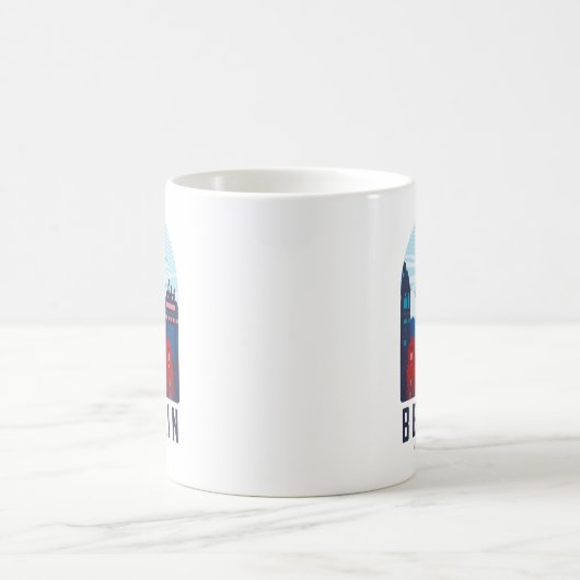 Retro Berlin Skyline Deutschland Kaffeetasse (Mittel)