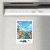 Retro-Berliner Skyline-Fernsehturm-Skyline-Ansicht Magnet (In Situ (Geschirrspüler))