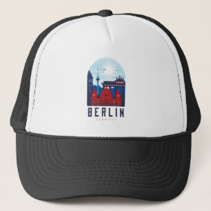Retro Berlins Silhouette Deutschland  Truckerkappe