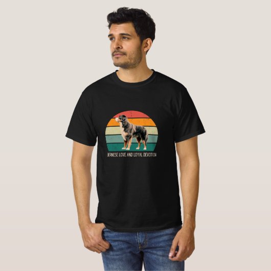 Retro Bernese Mountain Dog Lover cute Tee  (Vorne ganz)